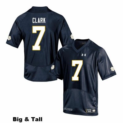 Notre Dame Fighting Irish Men's Brendon Clark #7 Navy Under Armour Authentic Stitched Big & Tall College NCAA Football Jersey EPU0399ZL